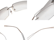 画像をギャラリービューアに読み込む, 極美品 CHANEL シャネル リムレス サングラス アイウェア 4051-B ココマーク ラインストーン シルバー グレー 中古 4b006933