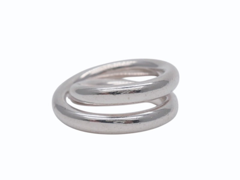 HERMES Vertige Ring Ring Weight Approximately 16.0g Size 51 No. 11 Ag925 Engraved Silver 925 Good Condition Used 4b006935