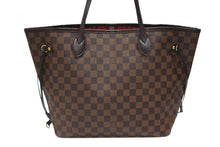 画像をギャラリービューアに読み込む, 極美品 LOUIS VUITTON ルイヴィトン ネヴァーフル MM トートバッグ N41358 ダミエ キャンバス ブラウン ゴールド金具 中古 4b006836
