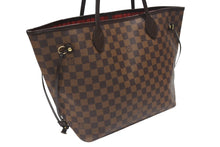 画像をギャラリービューアに読み込む, 極美品 LOUIS VUITTON ルイヴィトン ネヴァーフル MM トートバッグ N41358 ダミエ キャンバス ブラウン ゴールド金具 中古 4b006836