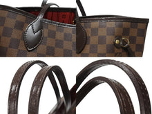 画像をギャラリービューアに読み込む, 極美品 LOUIS VUITTON ルイヴィトン ネヴァーフル MM トートバッグ N41358 ダミエ キャンバス ブラウン ゴールド金具 中古 4b006836