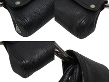 画像をギャラリービューアに読み込む, PRADA プラダ 97FW ループ ワンショルダーバッグ レザー ブラック アーカイブ トライアングルロゴ金具 シルバー金具 美品 中古 4b006940