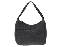 画像をギャラリービューアに読み込む, 極美品 PRADA プラダ プラダスポーツ ワンショルダーバッグ ウール ナイロンキャンバス チャコール ブラック シルバー金具 中古 4b006942