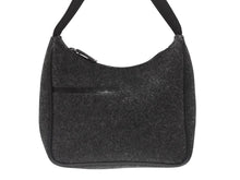 画像をギャラリービューアに読み込む, 極美品 PRADA プラダ プラダスポーツ ワンショルダーバッグ ウール ナイロンキャンバス チャコール ブラック シルバー金具 中古 4b006942