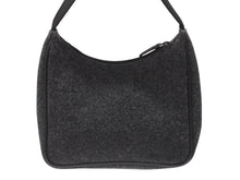 画像をギャラリービューアに読み込む, 極美品 PRADA プラダ プラダスポーツ ワンショルダーバッグ ウール ナイロンキャンバス チャコール ブラック シルバー金具 中古 4b006942