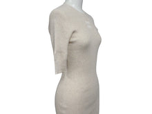 Load image into Gallery viewer, MIUMIU ミュウミュウ 23SS コットン ニットドレス MMA795 サイズ36S ベージュ リブニット ブランドロゴ 美品 中古 4b006948