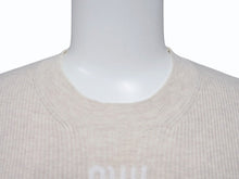 Load image into Gallery viewer, MIUMIU ミュウミュウ 23SS コットン ニットドレス MMA795 サイズ36S ベージュ リブニット ブランドロゴ 美品 中古 4b006948