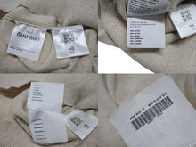 Load image into Gallery viewer, MIUMIU ミュウミュウ 23SS コットン ニットドレス MMA795 サイズ36S ベージュ リブニット ブランドロゴ 美品 中古 4b006948