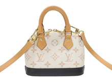Load image into Gallery viewer, 極美品 LOUIS VUITTON ルイヴィトン ナノ アルマ 2WAYバッグ M46895 モノグラム デュンヌキャンバス ホワイト ブラック ベージュ 中古 4b006950