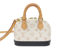 Load image into Gallery viewer, 極美品 LOUIS VUITTON ルイヴィトン ナノ アルマ 2WAYバッグ M46895 モノグラム デュンヌキャンバス ホワイト ブラック ベージュ 中古 4b006950
