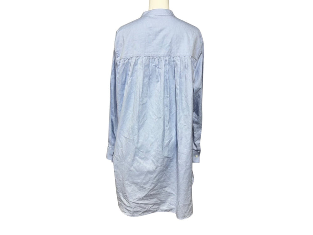 Christian Dior Long Sleeve Dress 7H21509L1356 Size 34 Blue Cotton Good Condition Used 4b006453