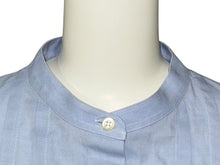 画像をギャラリービューアに読み込む, Christian Dior クリスチャンディオール 長袖ワンピース 7H21509L1356 サイズ34 ブルー コットン 美品 中古 4b006453