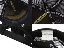 画像をギャラリービューアに読み込む, CHROME HEARTS クロムハーツ トラッカーキャップ ハリウッド限定 CHロゴ刺繍 クロスボール シルバー 925 ブラック 良品 中古 4b006957