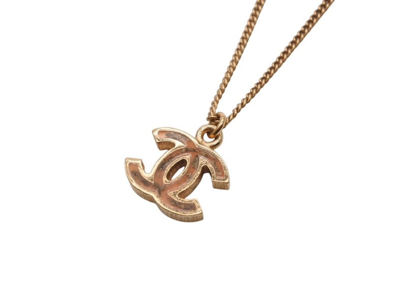Very good condition CHANEL Coco mark necklace Weight approx. 6.5g 05A stamp Total length approx. 42cm Gold Metal GP Used 4b006960