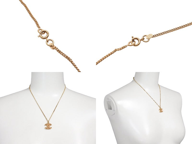 Very good condition CHANEL Coco mark necklace Weight approx. 6.5g 05A stamp Total length approx. 42cm Gold Metal GP Used 4b006960