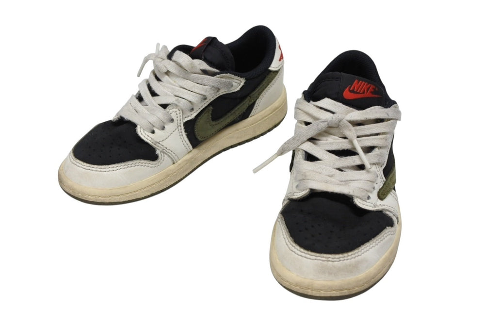 NIKE ナイキ Travis Scott トラヴィススコット エアージョーダン1 ロー OG ミディアム オリーブ キッズ サイズ11C 良品 中古 4b006962