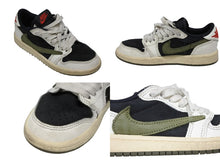 画像をギャラリービューアに読み込む, NIKE ナイキ Travis Scott トラヴィススコット エアージョーダン1 ロー OG ミディアム オリーブ キッズ サイズ11C 良品 中古 4b006962