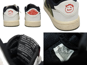 NIKE ナイキ Travis Scott トラヴィススコット エアージョーダン1 ロー OG ミディアム オリーブ キッズ サイズ11C 良品 中古 4b006962