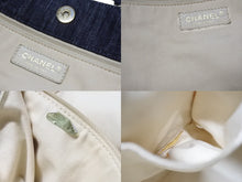 画像をギャラリービューアに読み込む, CHANEL シャネル チェーントートバッグ A31932 10番台 夜間飛行 刺繍 ココマーク デニム エンブロイダリー 美品 中古 4b006965