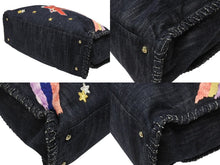 画像をギャラリービューアに読み込む, CHANEL シャネル チェーントートバッグ A31932 10番台 夜間飛行 刺繍 ココマーク デニム エンブロイダリー 美品 中古 4b006965