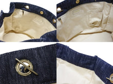 画像をギャラリービューアに読み込む, CHANEL シャネル チェーントートバッグ A31932 10番台 夜間飛行 刺繍 ココマーク デニム エンブロイダリー 美品 中古 4b006965