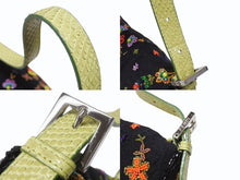 画像をギャラリービューアに読み込む, FENDI フェンディ ビーズ刺繍 マンマバケット ワンショルダーバッグ 26424 ブラック マルチカラー グリーン シルバー金具 ロゴ 美品 中古 4b006967