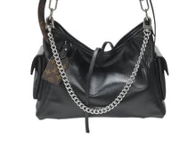 画像をギャラリービューアに読み込む, 新品未使用 LOUIS VUITTON ルイヴィトン キャリーオール バイブ MM ショルダーバッグ M25143 ラムレザー ブラック 中古 4b006968