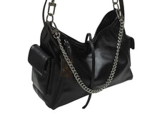 画像をギャラリービューアに読み込む, 新品未使用 LOUIS VUITTON ルイヴィトン キャリーオール バイブ MM ショルダーバッグ M25143 ラムレザー ブラック 中古 4b006968