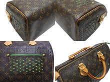 Load image into Gallery viewer, 極美品 LOUIS VUITTON ルイヴィトン モノグラム ペルフォ スピーディ30 ハンドバッグ M95181 グリーン メッシュ 中古 4b006969