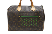 Load image into Gallery viewer, 極美品 LOUIS VUITTON ルイヴィトン モノグラム ペルフォ スピーディ30 ハンドバッグ M95181 グリーン メッシュ 中古 4b006969