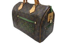 Load image into Gallery viewer, 極美品 LOUIS VUITTON ルイヴィトン モノグラム ペルフォ スピーディ30 ハンドバッグ M95181 グリーン メッシュ 中古 4b006969