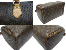 Load image into Gallery viewer, 極美品 LOUIS VUITTON ルイヴィトン モノグラム ペルフォ スピーディ30 ハンドバッグ M95181 グリーン メッシュ 中古 4b006969