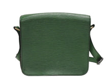 画像をギャラリービューアに読み込む, LOUIS VUITTON ルイヴィトン カルトシエール ショルダーバッグ M52244 ボルネオグリーン ゴールド金具 美品 中古 4b006982