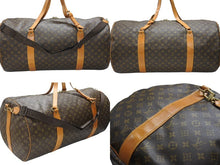 画像をギャラリービューアに読み込む, LOUIS VUITTON ルイヴィトン ボストンバッグ サックポロション 2WAY M41222 ゴールド金具 ブラウン 美品 中古 4b006988