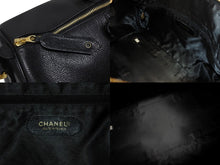 画像をギャラリービューアに読み込む, CHANEL シャネル ココマーク 2WAYバッグ ボストンバッグ ショルダーバッグ 3番台 キャビアスキン ブラック ゴールド金具 美品 中古 4b006989