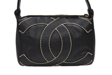 画像をギャラリービューアに読み込む, 極美品 CHANEL シャネル ワイルドステッチ ワンショルダーバッグ 9番台 ココマーク キャビアスキン ブラック ゴールド金具 中古 4b006992