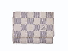 画像をギャラリービューアに読み込む, LOUIS VUITTON ルイヴィトン ダミエアズール アンヴェロップ カルト ドゥ ヴィジット 名刺入れ N61746 ホワイト 美品 中古 4b006996