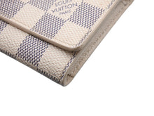 画像をギャラリービューアに読み込む, LOUIS VUITTON ルイヴィトン ダミエアズール アンヴェロップ カルト ドゥ ヴィジット 名刺入れ N61746 ホワイト 美品 中古 4b006996