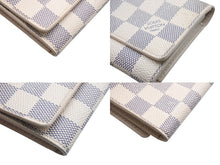 画像をギャラリービューアに読み込む, LOUIS VUITTON ルイヴィトン ダミエアズール アンヴェロップ カルト ドゥ ヴィジット 名刺入れ N61746 ホワイト 美品 中古 4b006996