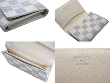 画像をギャラリービューアに読み込む, LOUIS VUITTON ルイヴィトン ダミエアズール アンヴェロップ カルト ドゥ ヴィジット 名刺入れ N61746 ホワイト 美品 中古 4b006996