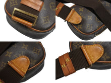 画像をギャラリービューアに読み込む, LOUIS VUITTON ルイヴィトン モノグラム ポシェット ガンジュ ボディバッグ M51870 ブラウン ゴールド金具 美品 中古 4b006997