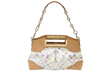 Load image into Gallery viewer, LOUIS VUITTON ルイヴィトン モノグラムマルチカラー ジュディPM 村上隆 ハンドバッグ M40257 ホワイト 美品 中古 4b006998