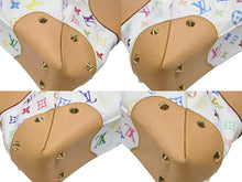 Load image into Gallery viewer, LOUIS VUITTON ルイヴィトン モノグラムマルチカラー ジュディPM 村上隆 ハンドバッグ M40257 ホワイト 美品 中古 4b006998