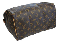 画像をギャラリービューアに読み込む, LOUIS VUITTON ルイヴィトン スピーディ25 ハンドバッグ M41109 モノグラム PVC レザー ブラウン ゴールド金具 美品 中古 4b007002