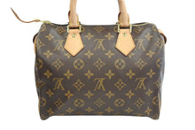 画像をギャラリービューアに読み込む, LOUIS VUITTON ルイヴィトン スピーディ25 ハンドバッグ M41109 モノグラム PVC レザー ブラウン ゴールド金具 美品 中古 4b007002