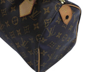 画像をギャラリービューアに読み込む, LOUIS VUITTON ルイヴィトン スピーディ25 ハンドバッグ M41109 モノグラム PVC レザー ブラウン ゴールド金具 美品 中古 4b007002