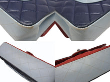 画像をギャラリービューアに読み込む, CHANEL シャネル マトラッセ25 チェーンショルダー ショルダーバッグ Wフラップ 22番台 ラムスキン トリコロールカラー シルバー金具 美品 中古 4b007004