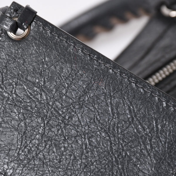 BALENCIAGA バレンシアガ クラシック ミニ シティ 2WAY ショルダーバッグ 300295 ダークグレー シルバー金具 良品 中古 4a007007