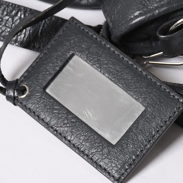 BALENCIAGA バレンシアガ クラシック ミニ シティ 2WAY ショルダーバッグ 300295 ダークグレー シルバー金具 良品 中古 4a007007