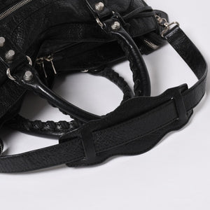 BALENCIAGA バレンシアガ ザ ジャイアントシティ 2WAY ハンドバッグ 281770 ショルダーバッグ ブラック シルバー金具 美品 中古 4a007005